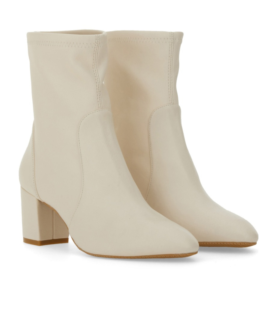 Stuart Weitzman Round-head Short Boots In Nude