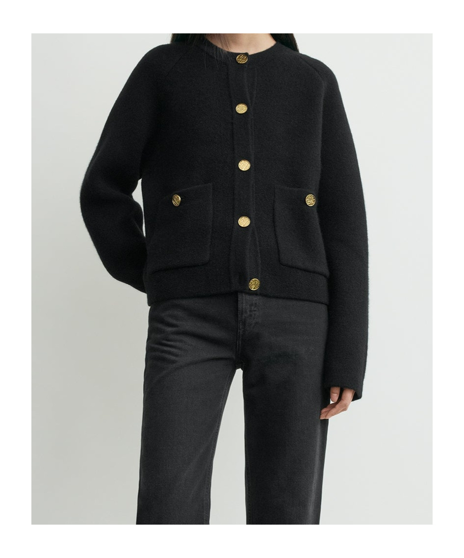Totême Buttoned Cardigan In Black