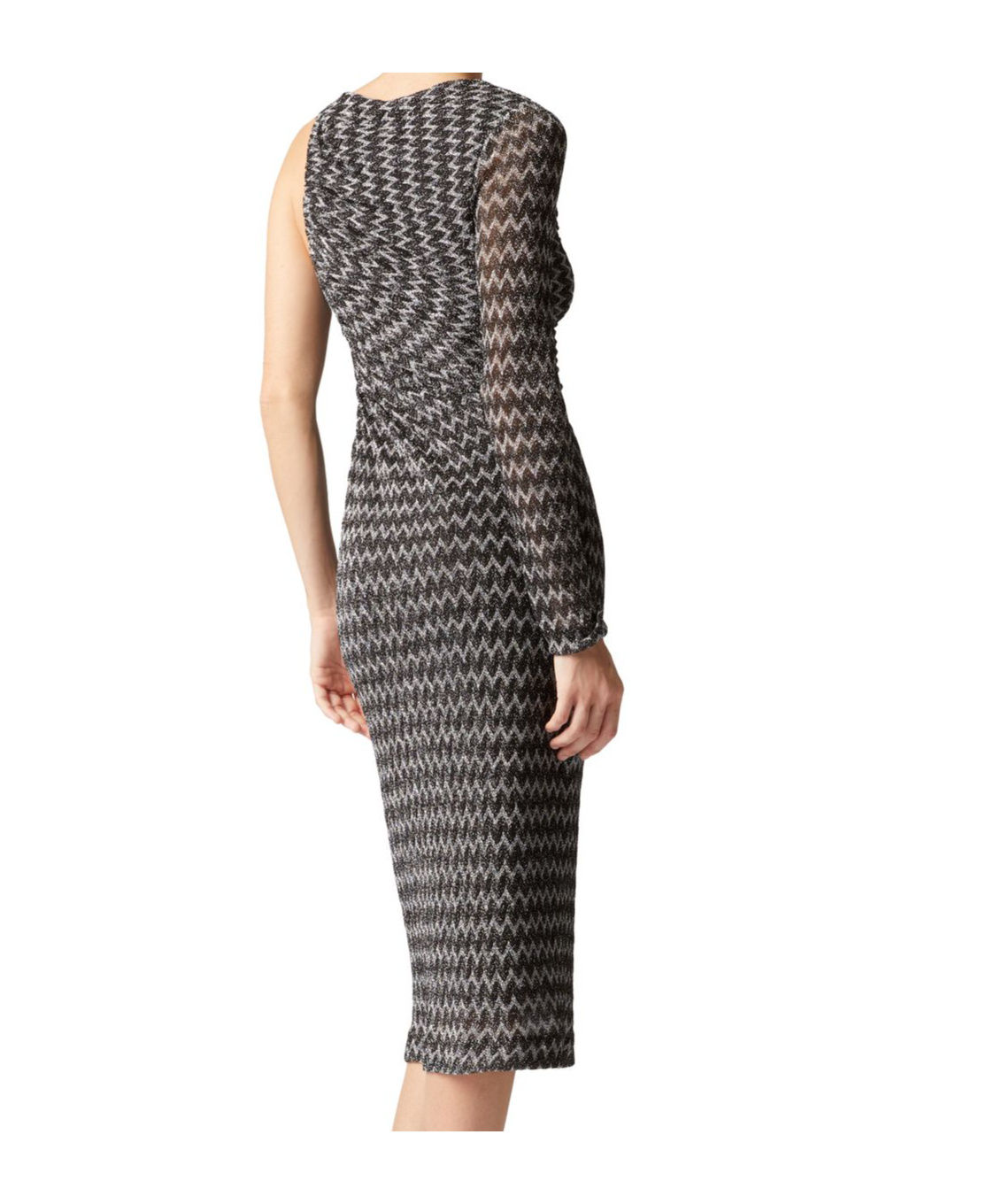 Missoni One Shoulder Dress In Black