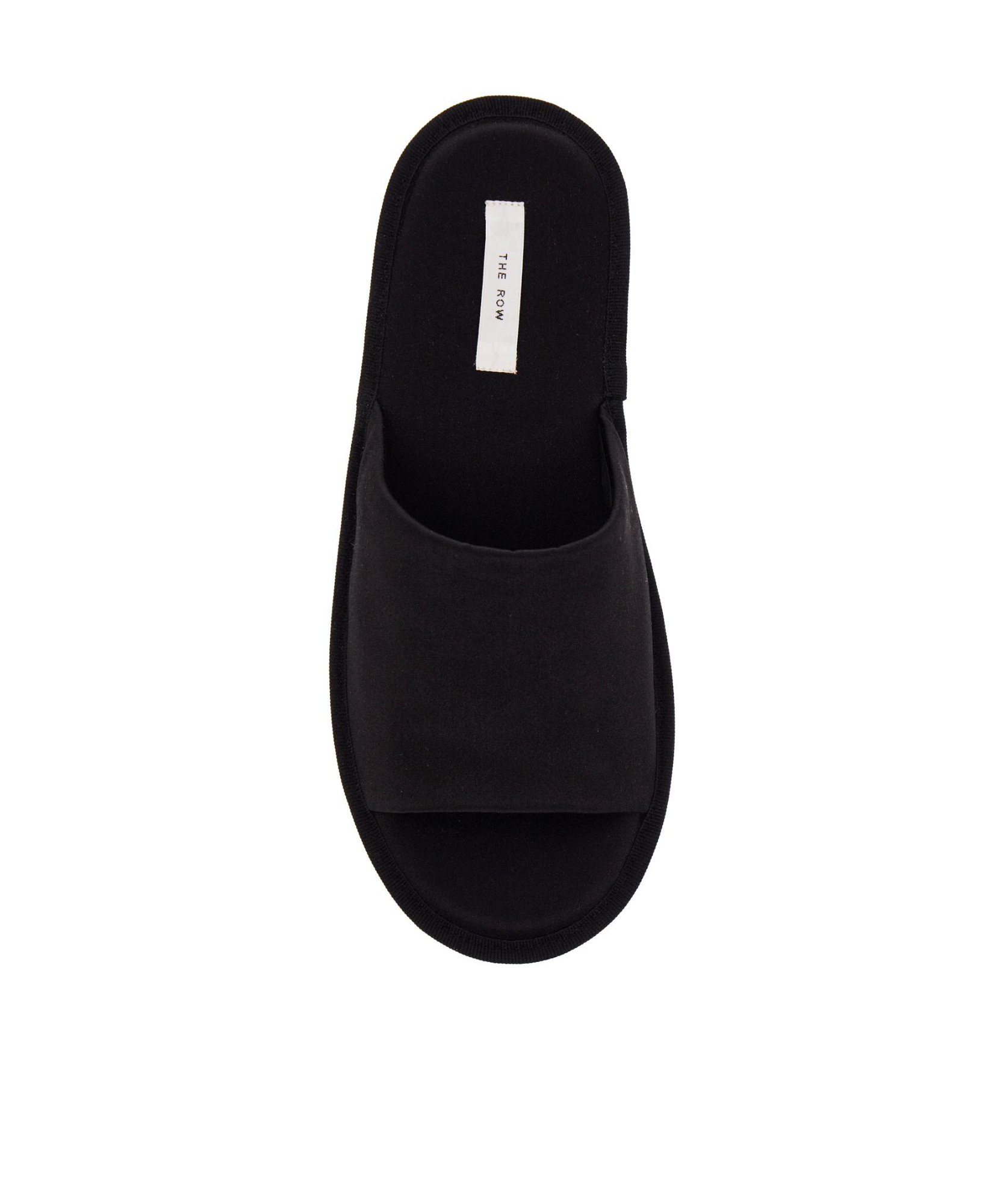 Shop The Row Round Head Slippers In Black