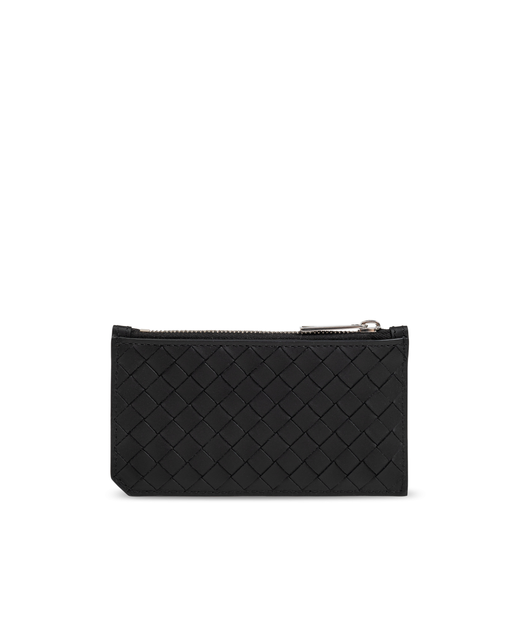 Bottega Veneta Zipper Card Bag In Black