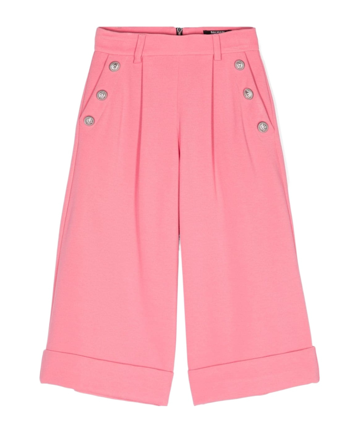BALMAIN PLEAT-DETAIL WIDE-LEG TROUSERS