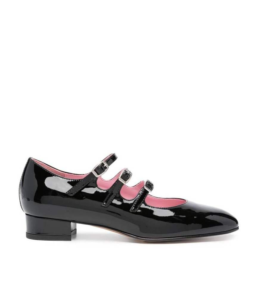 Carel Paris Timeless Mary Jane With Adjustable Straps And Low Heel In Black