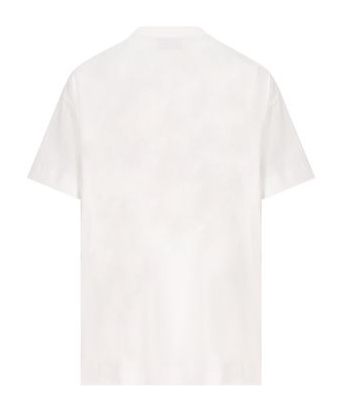 Givenchy Paris Logo Zigzag Stitching T-shirt In White