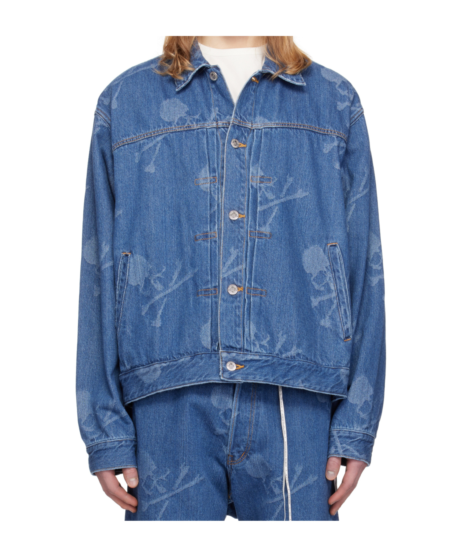 Mastermind Japan Lapel Long-sleeved Casual Jacket In Blue