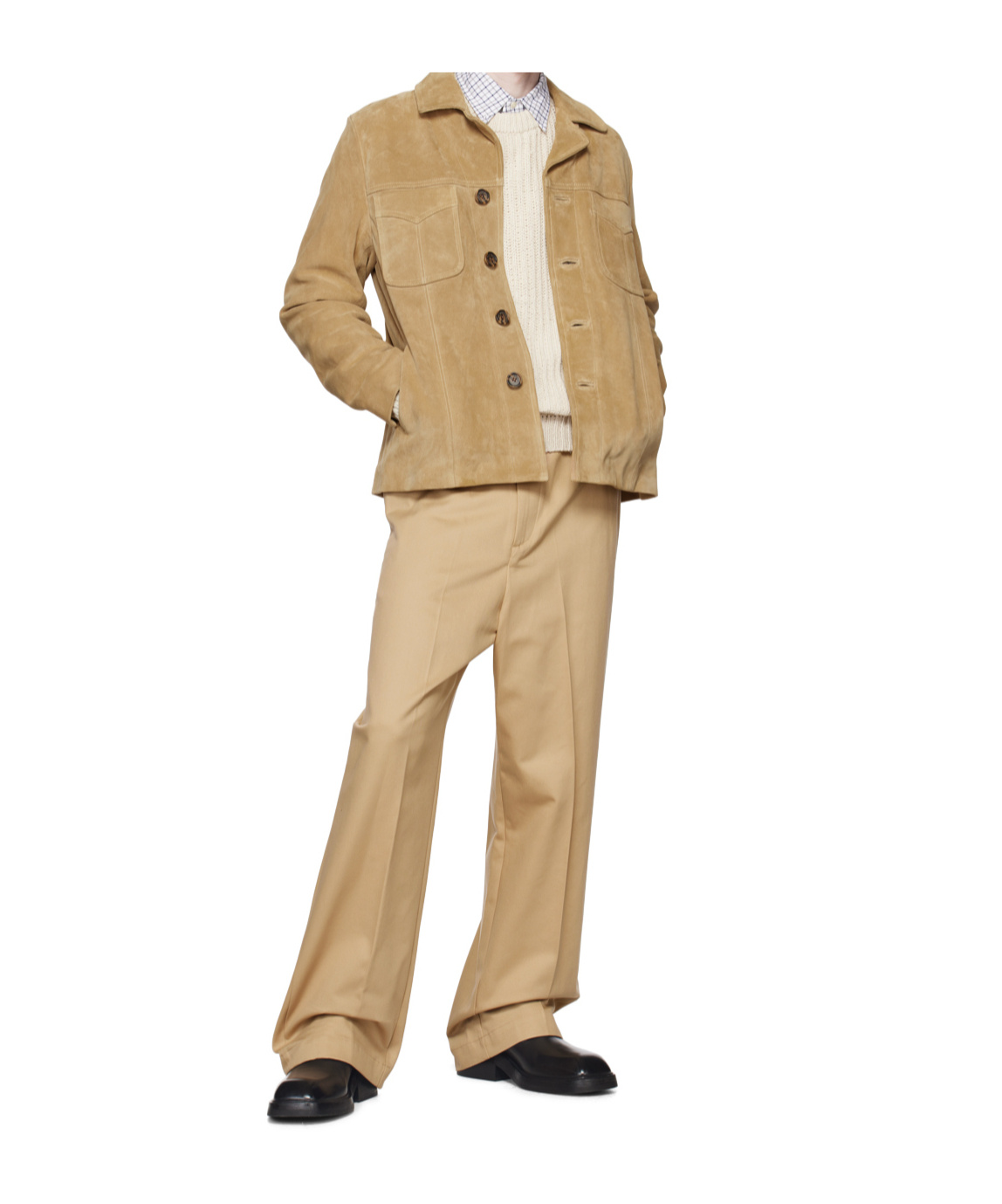 Nili Lotan Button Long Sleeve Leather Jacket