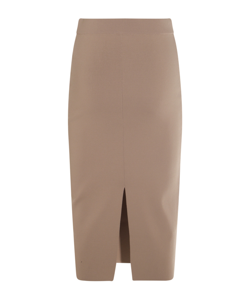 Max Mara Woman Midi Skirt Khaki Size S Virgin Wool In Nude