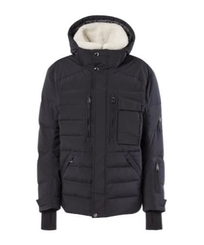 Bogner Down-filled Ski Suit Features A Detachable Fleece Hood In Black