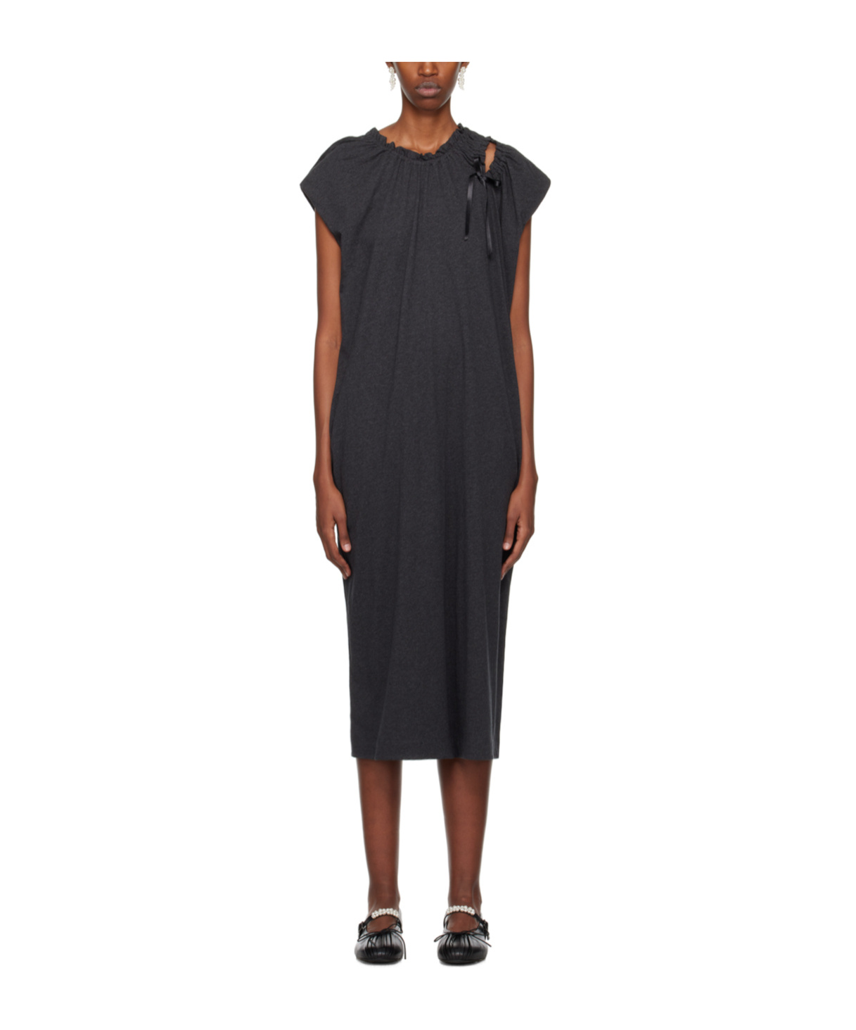 Simone Rocha Bow Detail Dress In Black