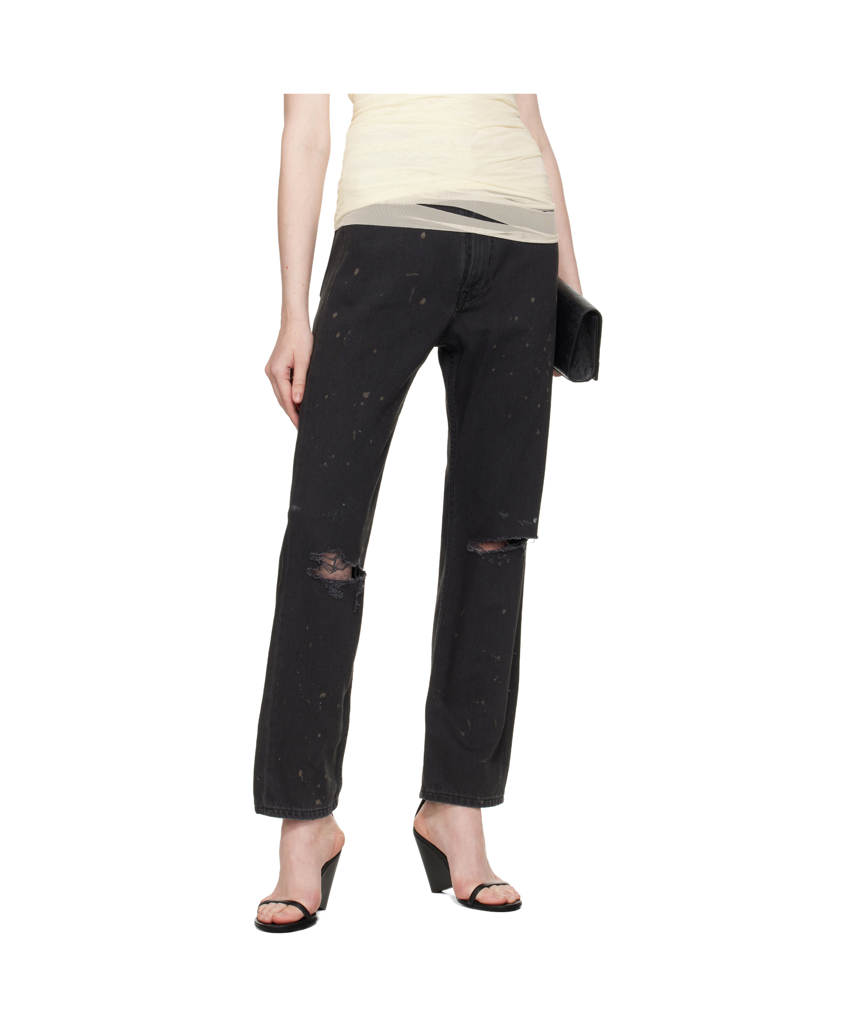 Shop Mm6 Maison Margiela Distressed Jeans