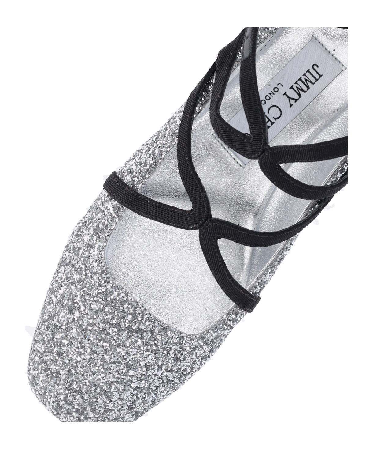 Shop Jimmy Choo Astoria Ballet Flats In Gray