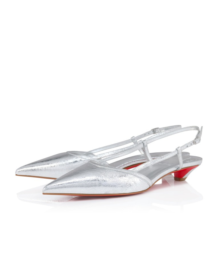 Christian Louboutin Miss Z Slingina In Silver