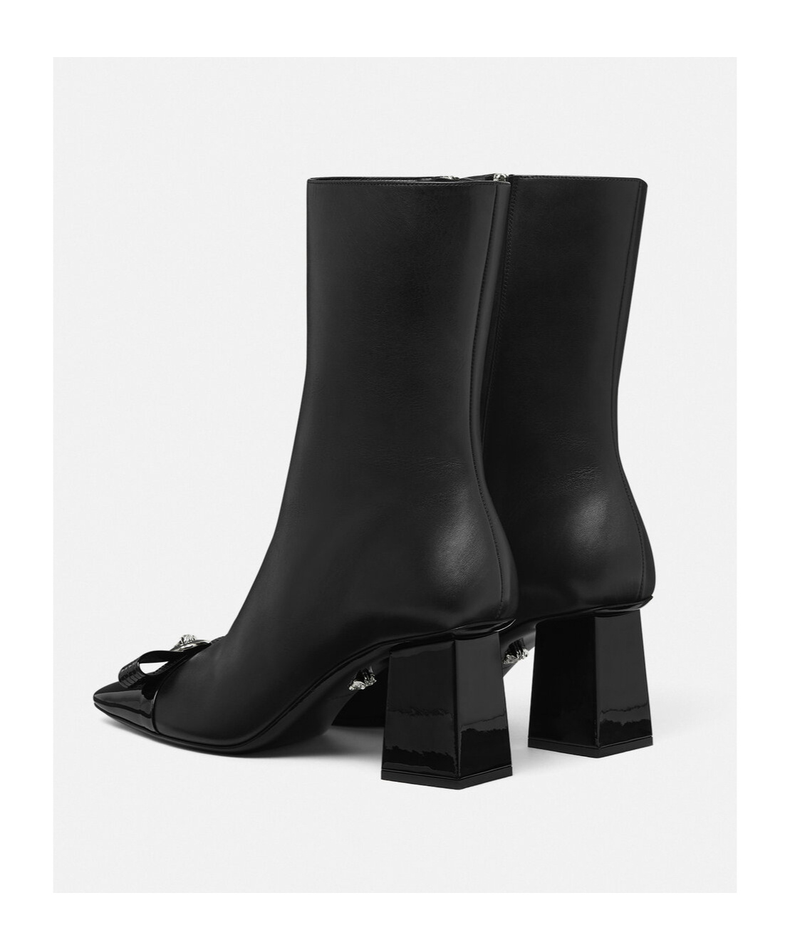 Shop Versace Gianni Ribbon 70mm Ankle Boots In Black