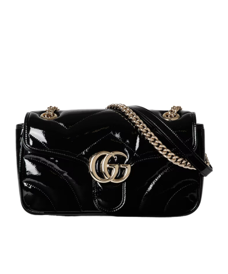 Gucci Small Gg Marmont Shoulder Bag In Black