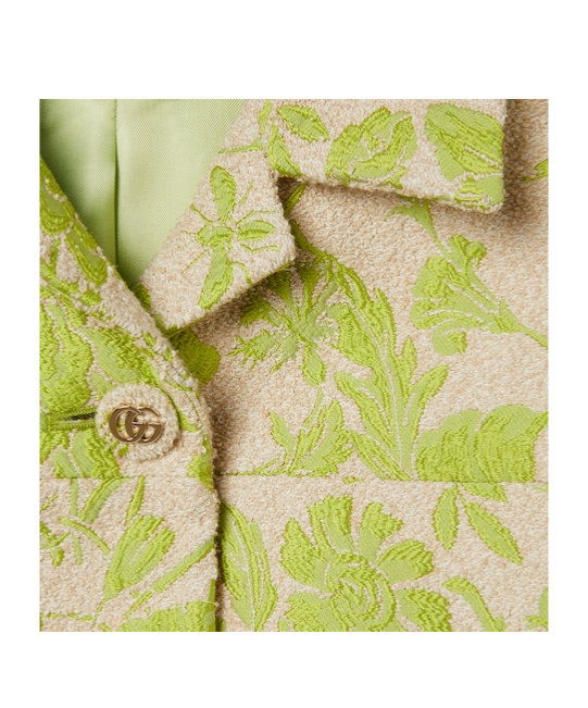 Gucci Flora Cotton Bouclé Jacquard Jacket In Multi