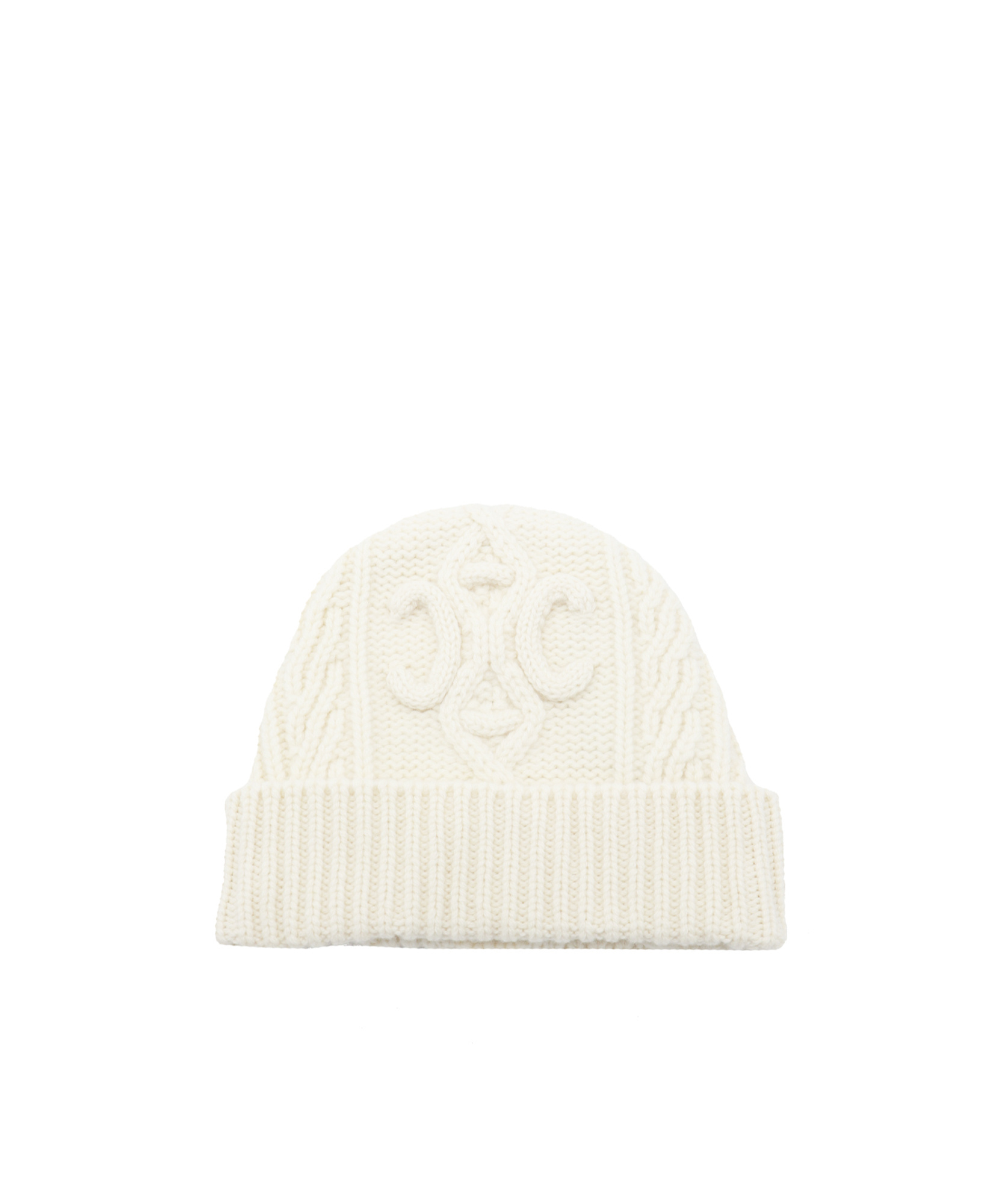 Celine Rib Knitted Hat In White