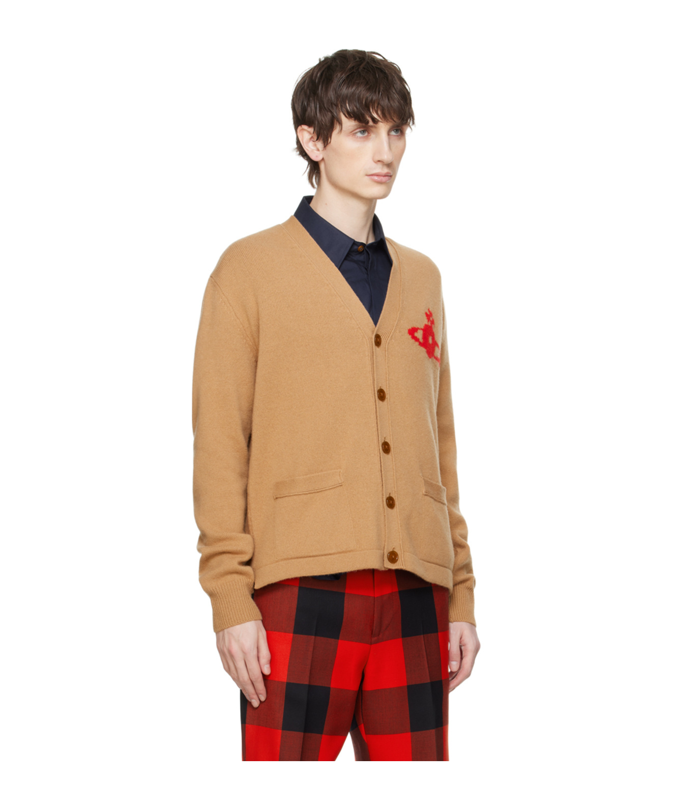 Vivienne Westwood Logo Button T-shirt In Brown