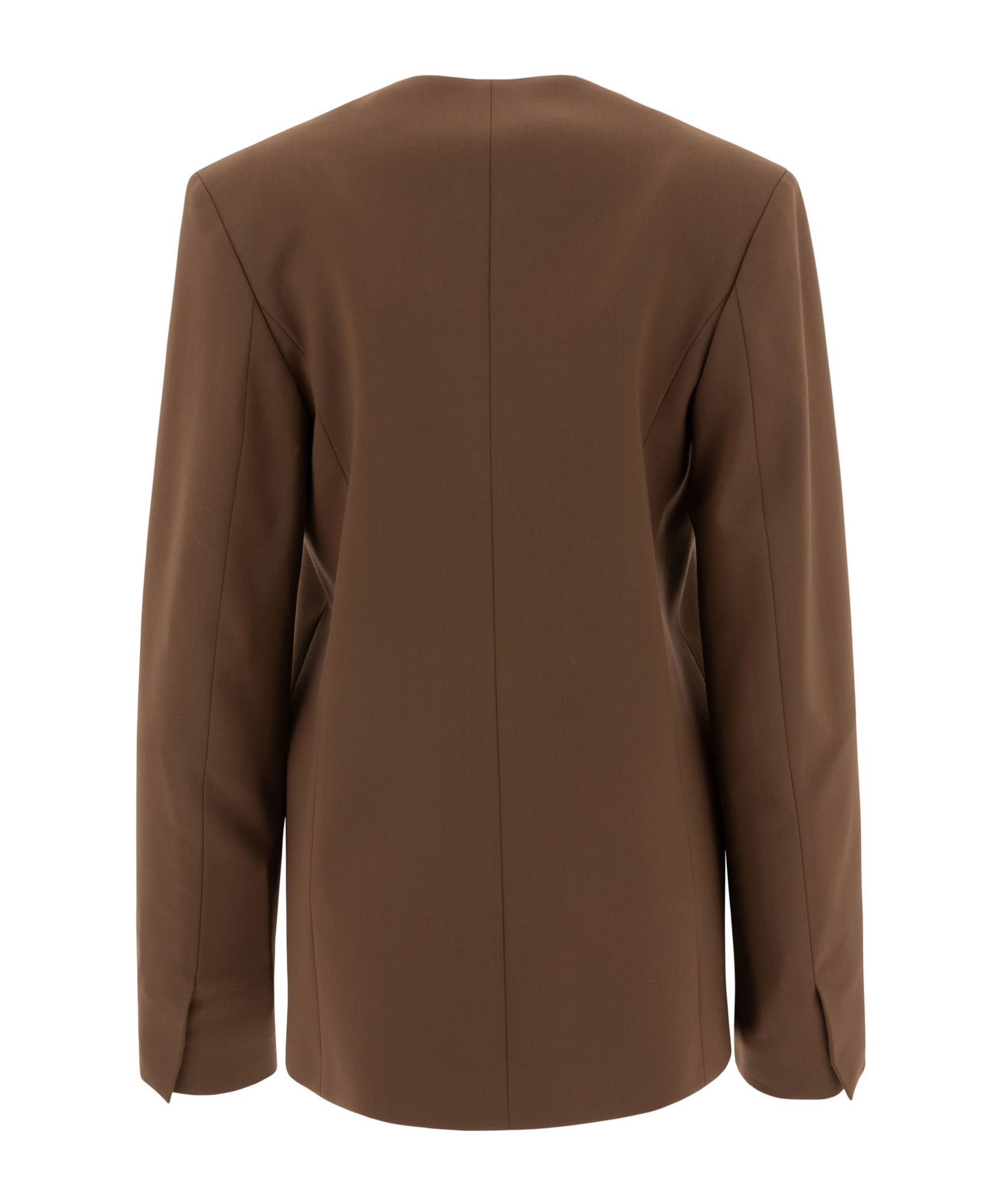 Loulou Studio Long-sleeved Suit Coat In Brown