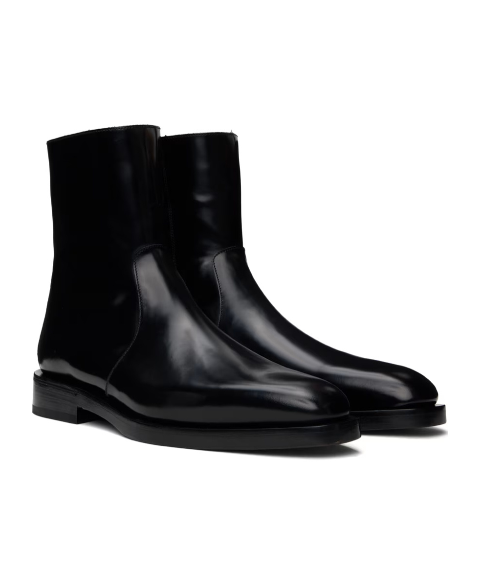Ferragamo Ankle Chelsea Boots In Black