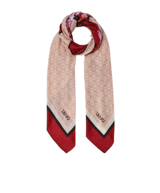 Liu •jo Floral Printed Scarf In Gray