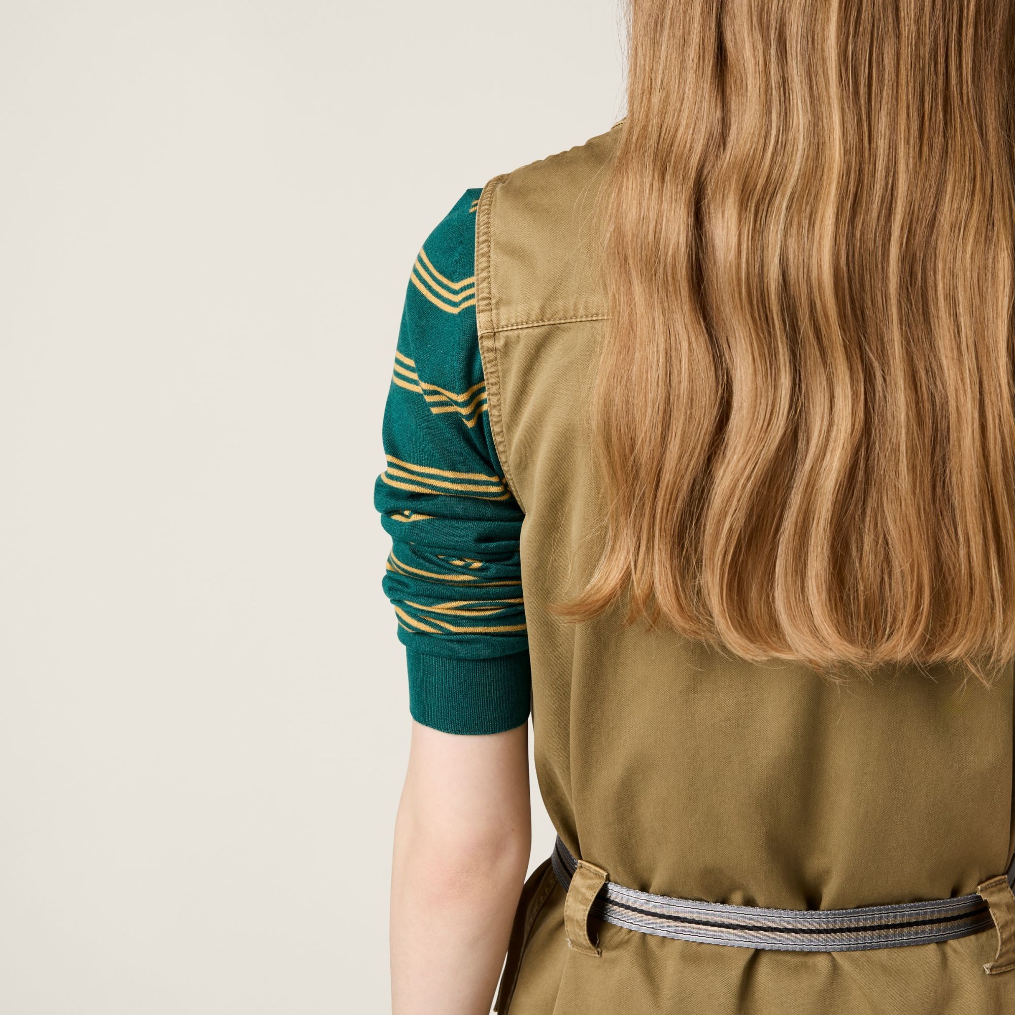 Miu Miu Garment-dyed Cotton Satin Dress In Brown
