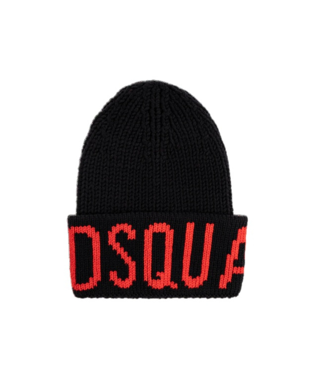 Dsquared2 Knitted Beanie In Black
