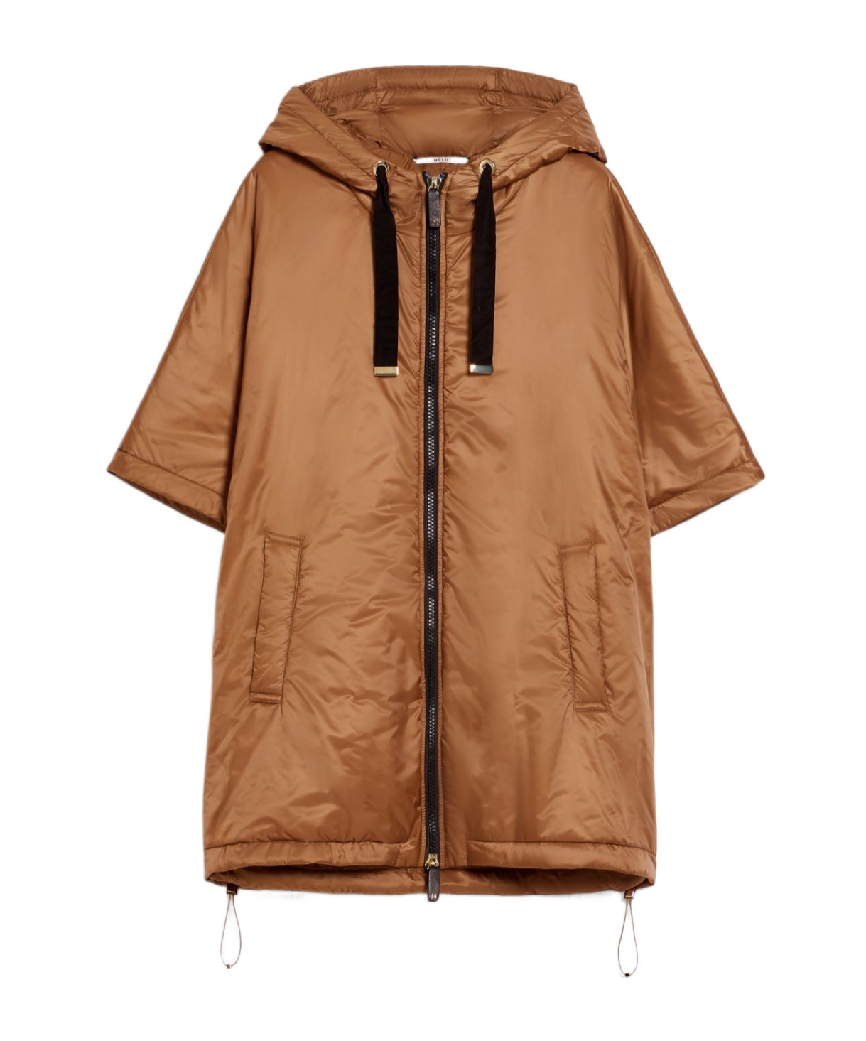 Max Mara Hooded Cotton Suit In Brown