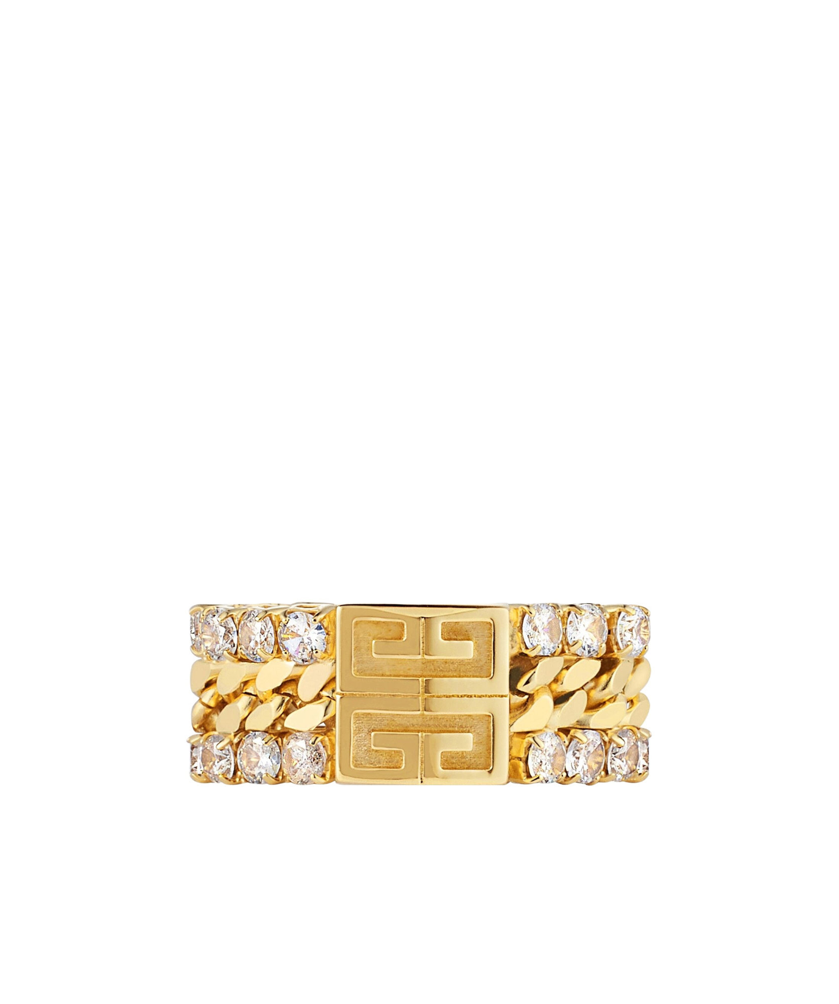 Givenchy 4g Crystal Ring In Yellow