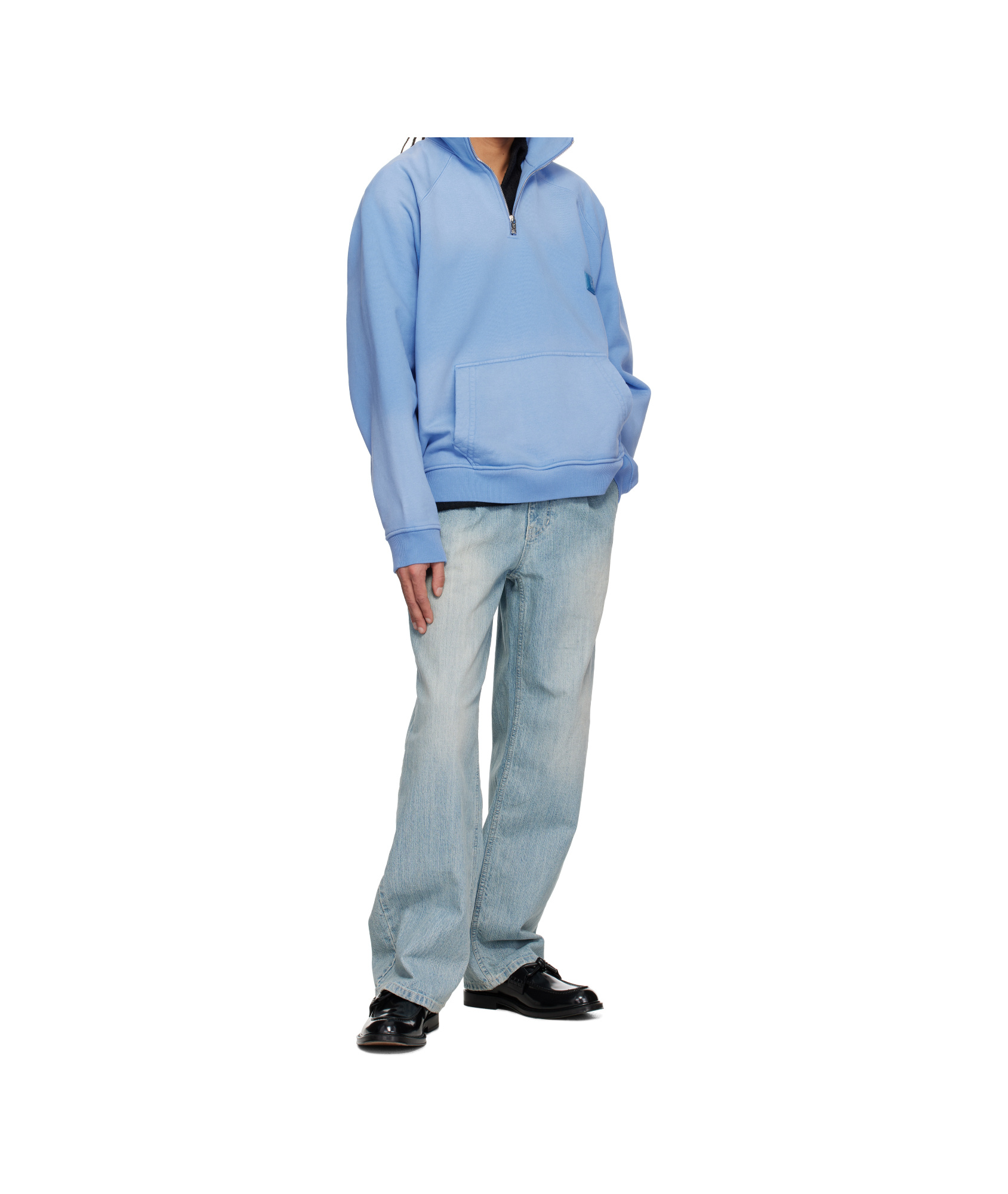 Shop Wooyoungmi Long-sleeved Pullover In Blue