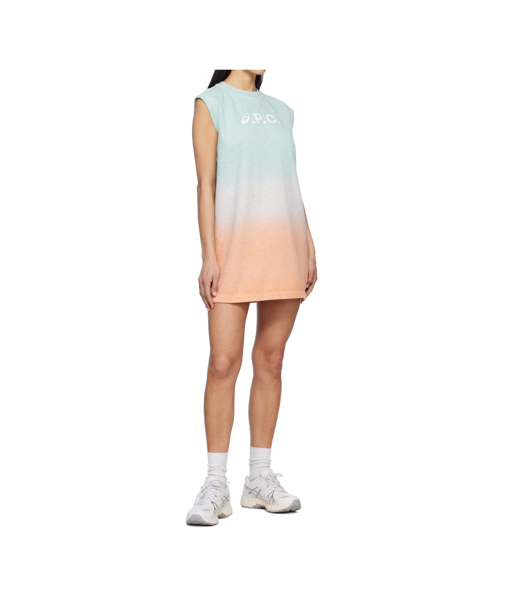 Apc Valey Dress S Saa In Blue/pink
