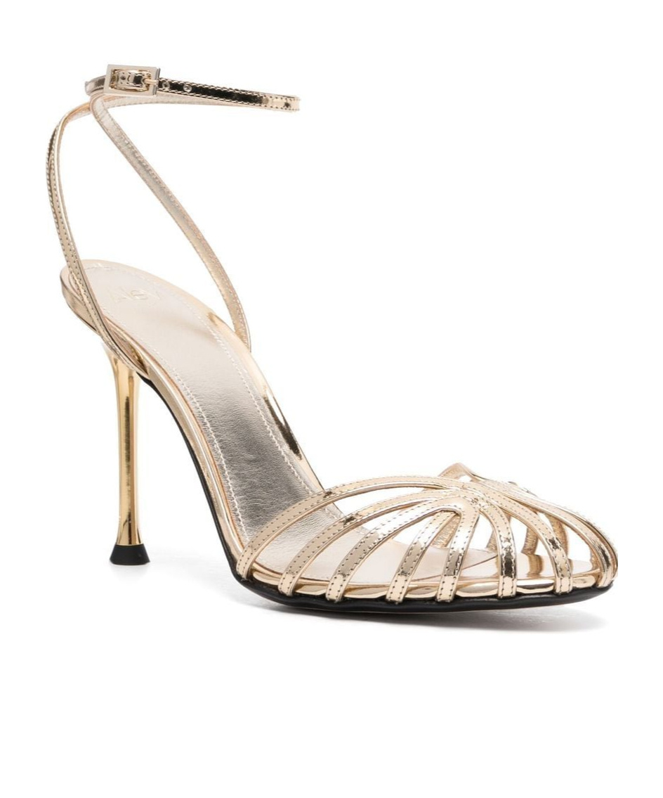 Alev� Cage Stiletto Heel Sandals In Nude