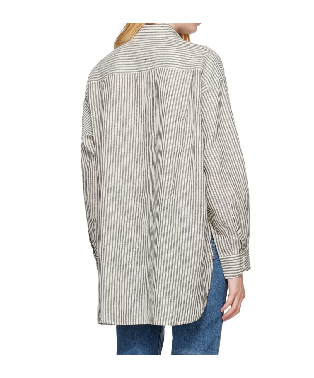 Rag & Bone Striped Long-sleeved Shirt In White