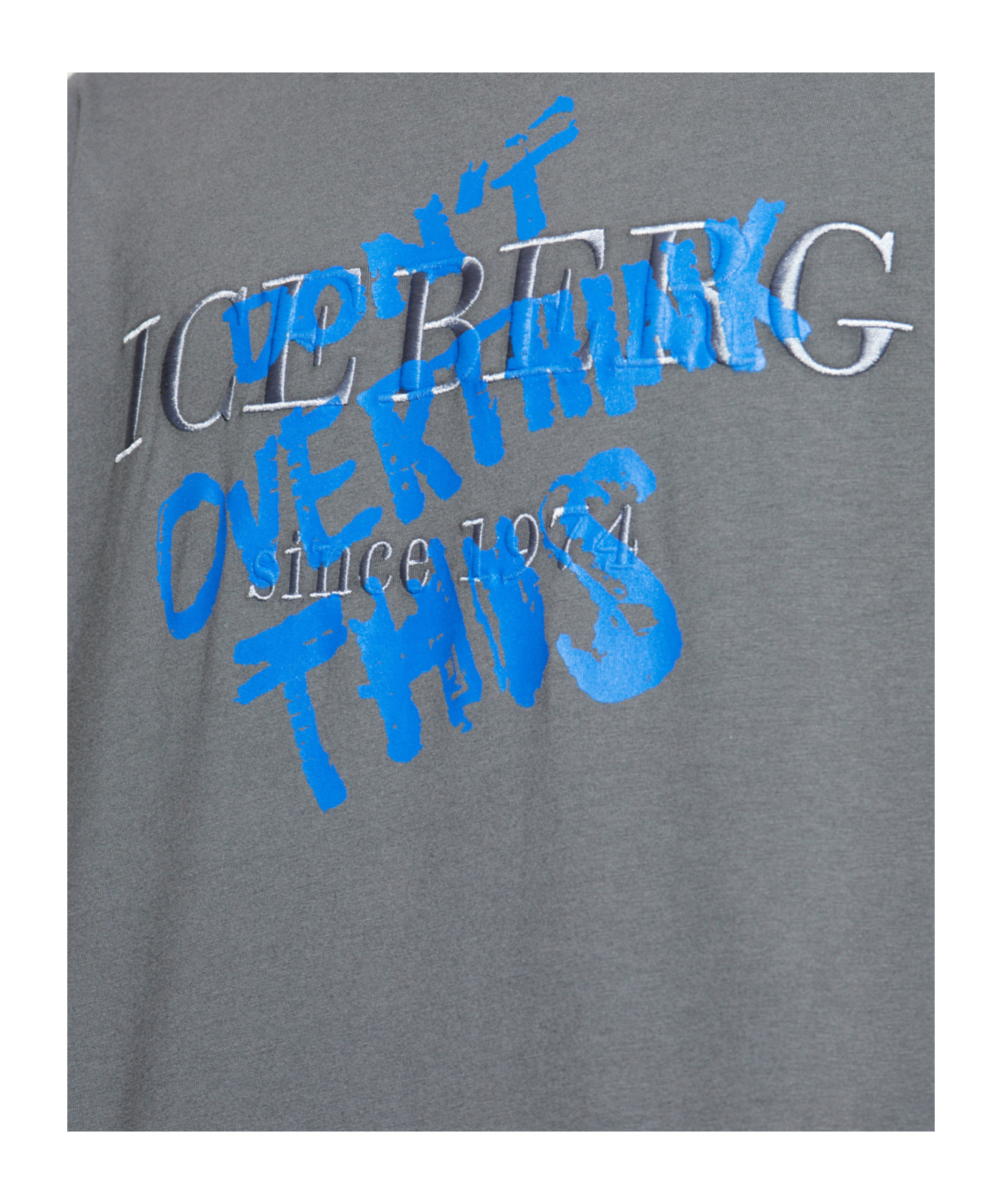 Iceberg Embroidered Logo T-shirt In Gray