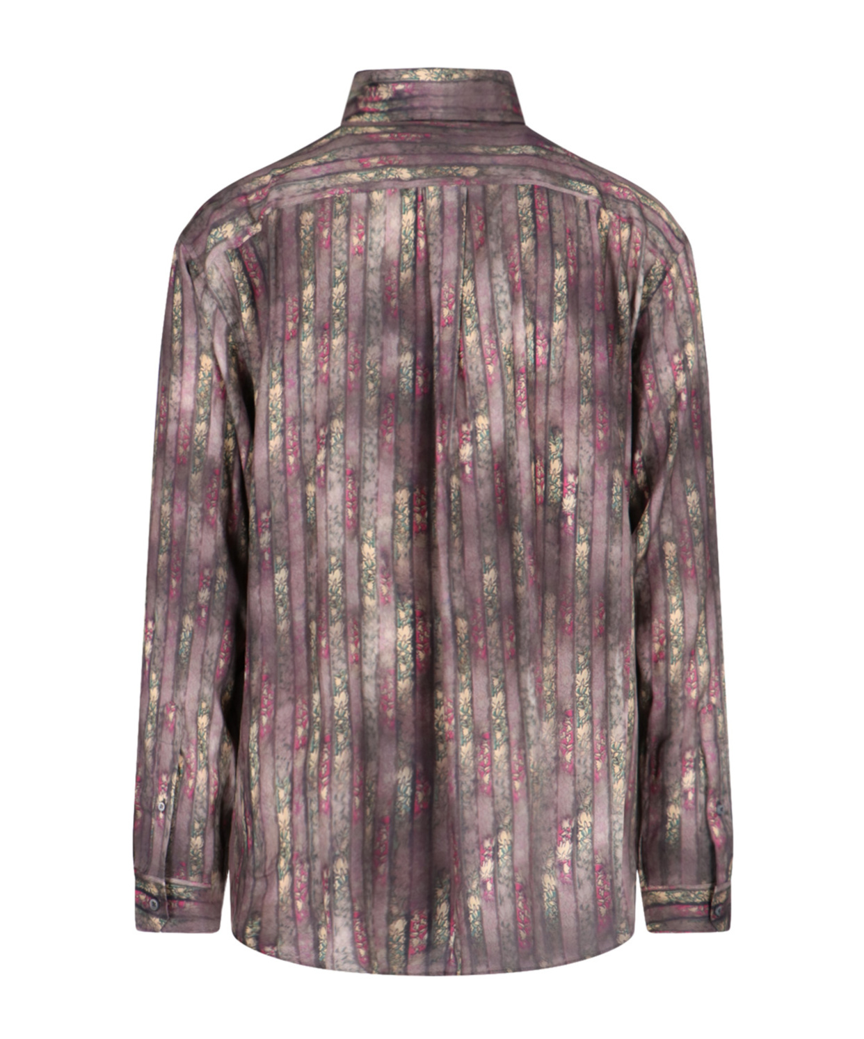 Y/project Floral Stripe Button-up Shirt In Pink
