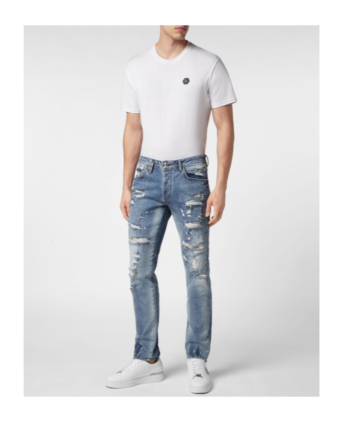PHILIPP PLEIN BELT-LOOP JEANS