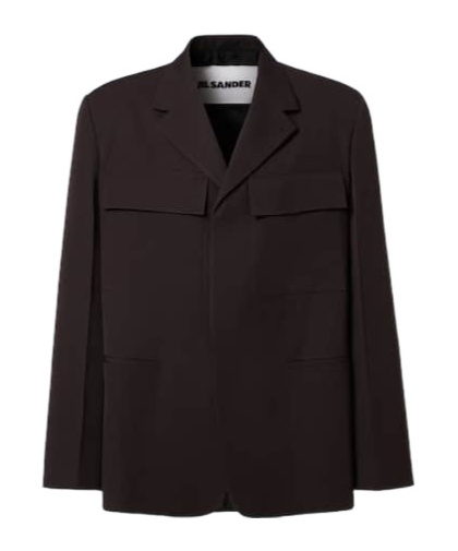 Jil Sander Wool Jacket In Brown