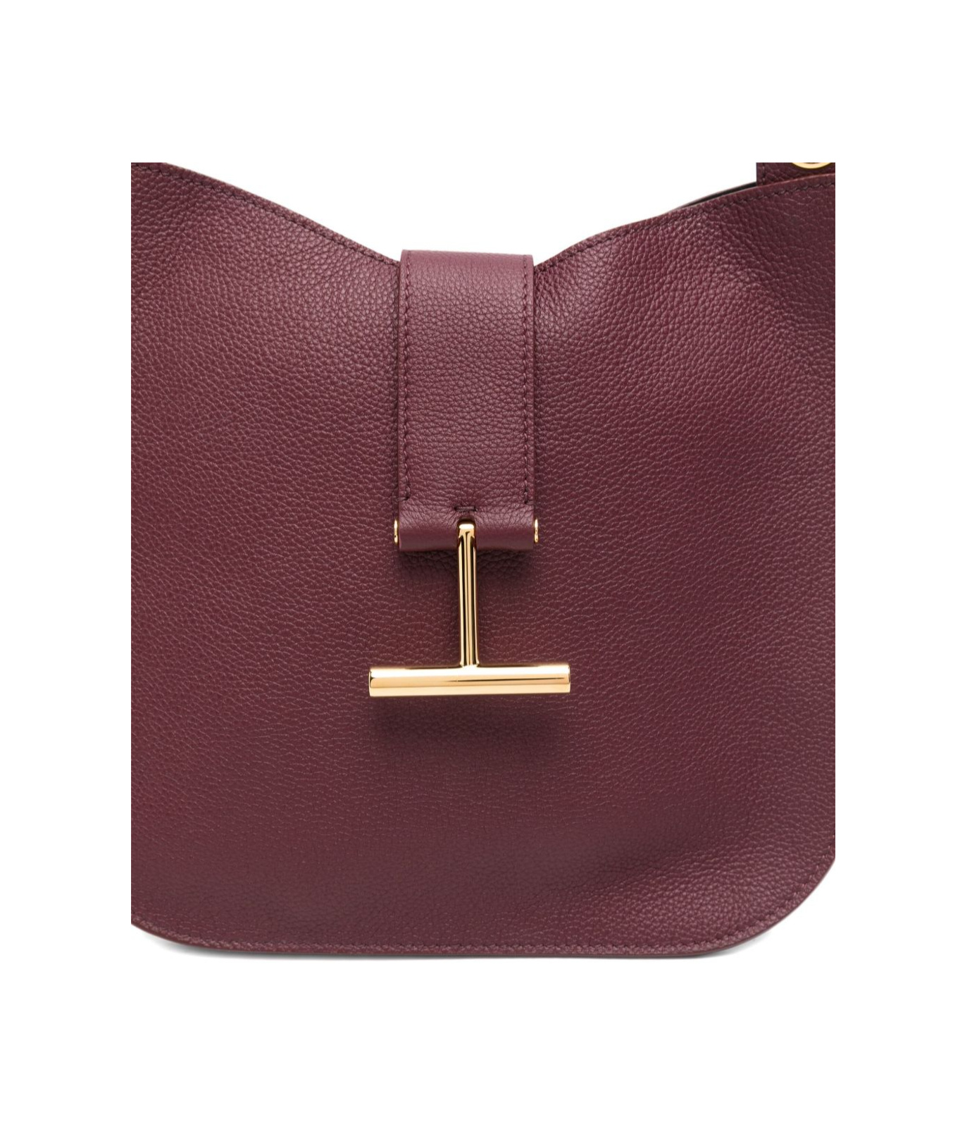 Tom Ford Small Leather T-bar Shoulder Bag In Red
