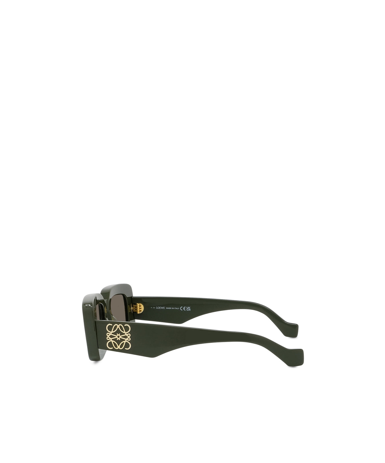 Loewe Anagram Beveled Acetate Rectangle Sunglasses In Gray