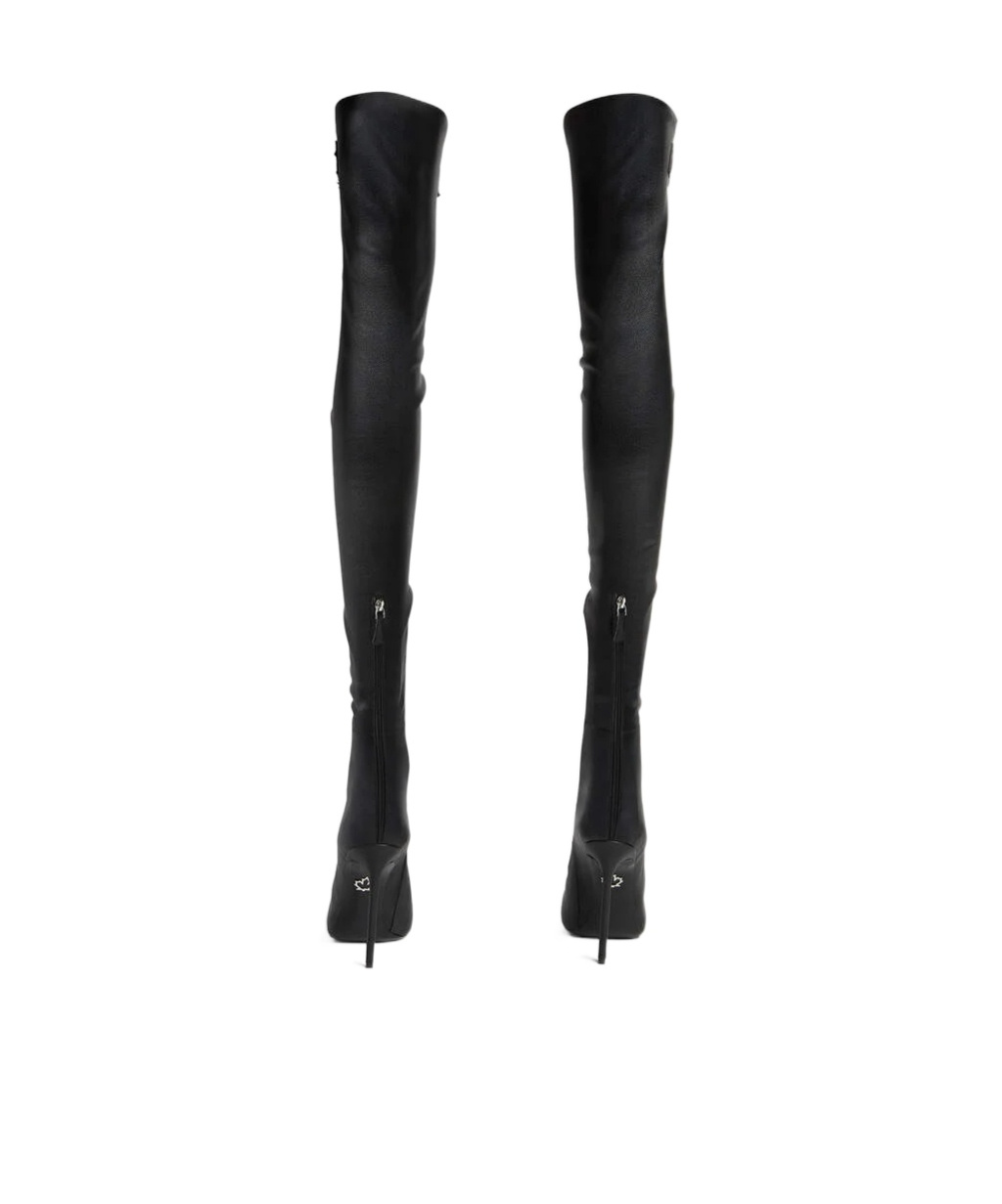 Dsquared2 Ducati X D2 Heeled Boots In Black