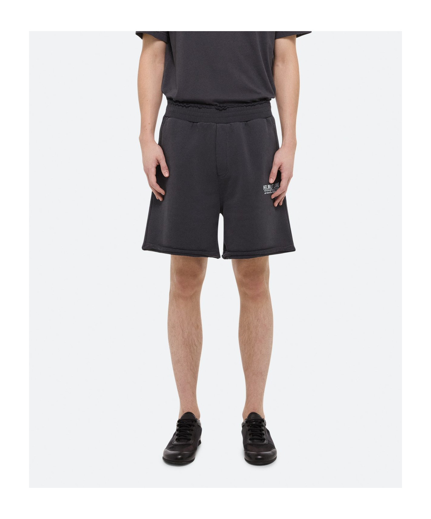 Helmut Lang Elastic Waist Shorts In Black