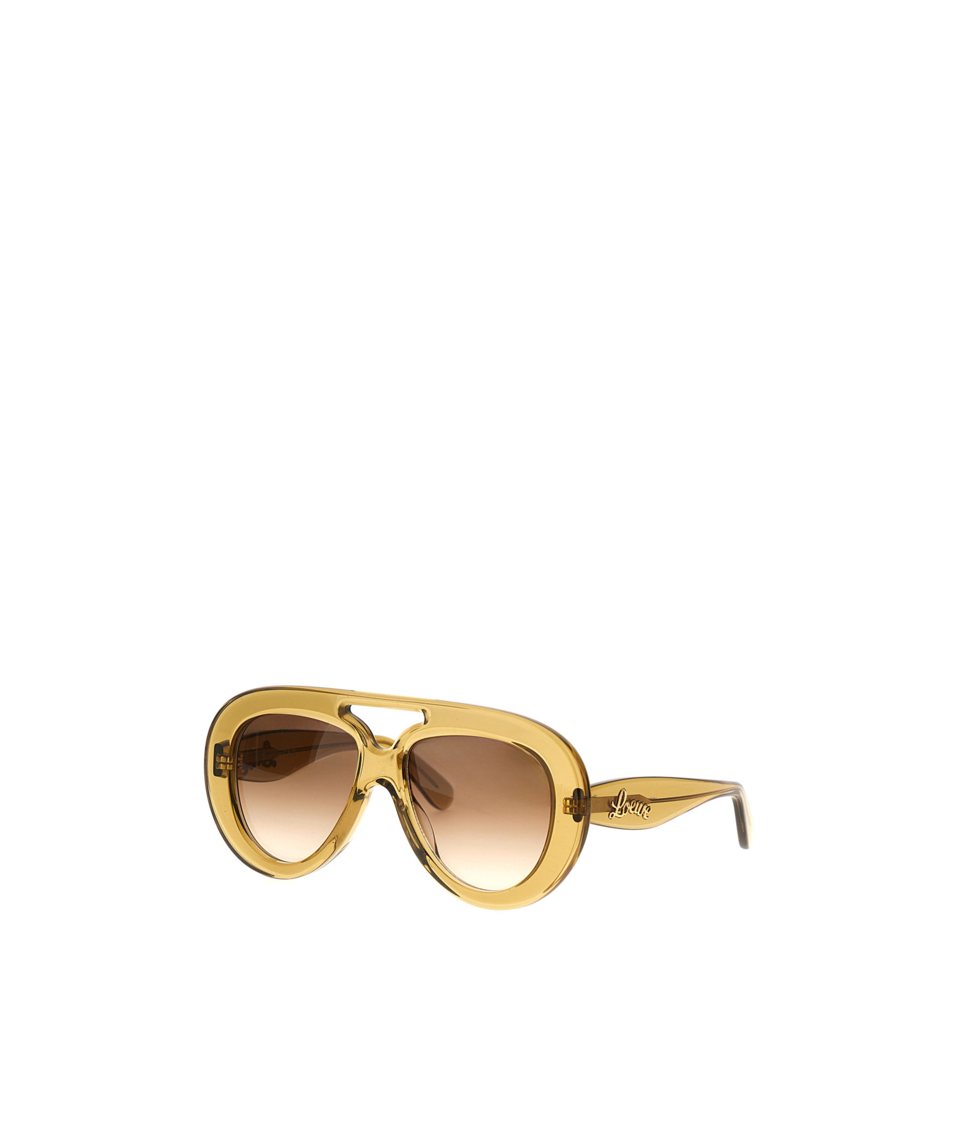 Loewe Oversized Aviator-frame Acetate Sunglasses In Nude