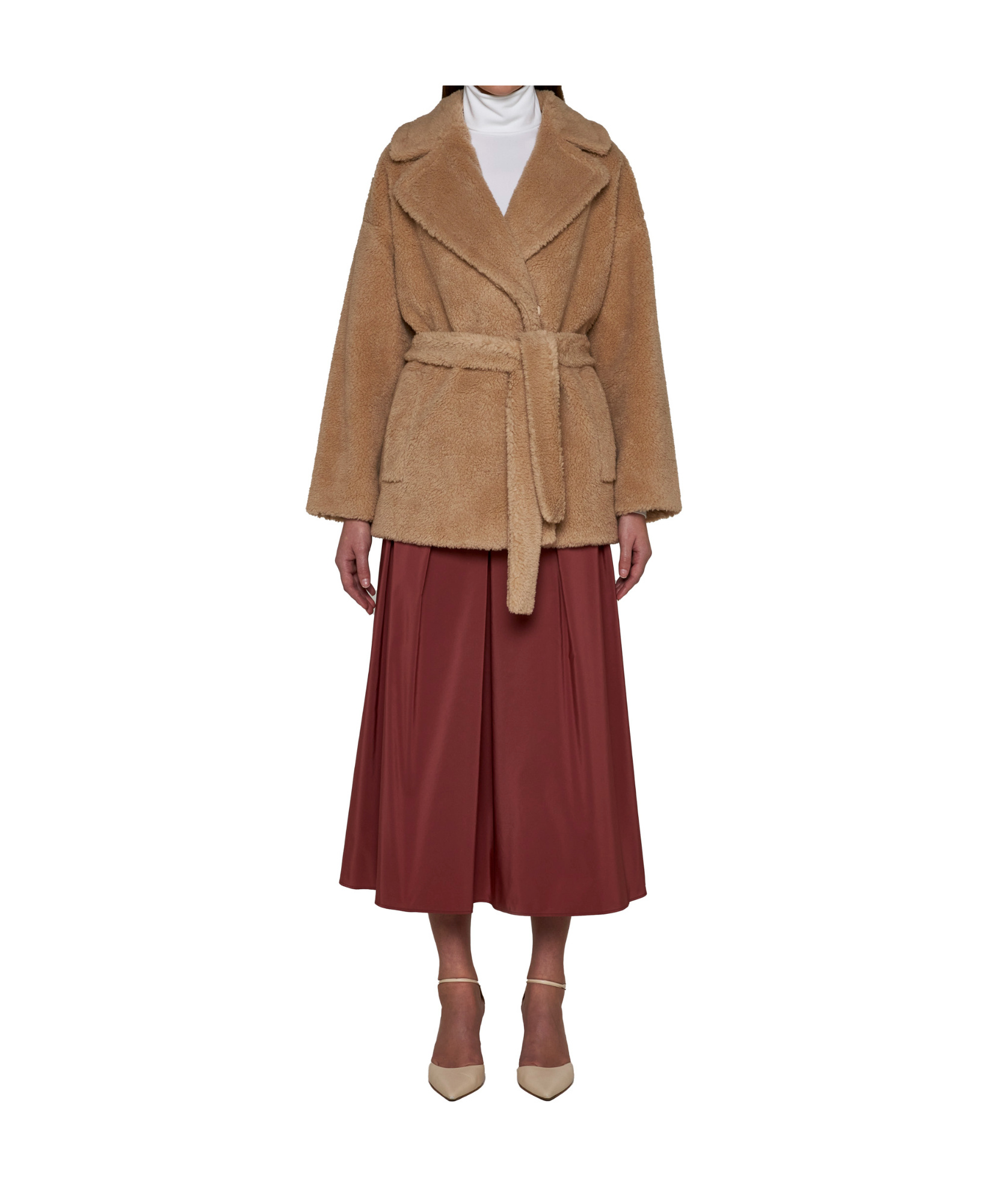 Weekend Max Mara Ramino Teddy Short Coat In Brown