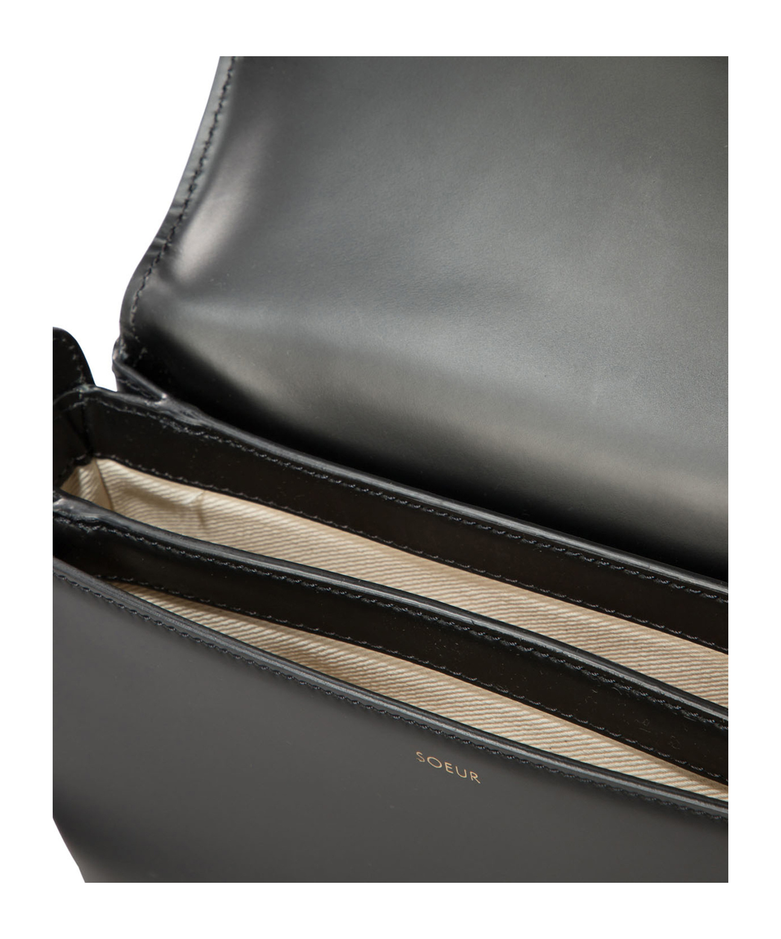 Soeur Flip Shoulder Bag In Black