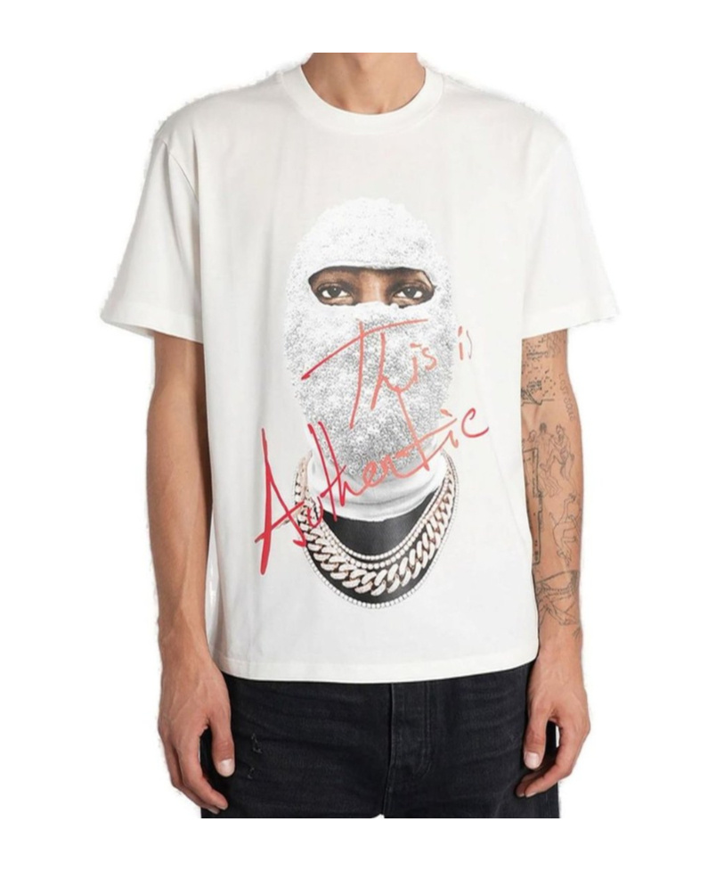 Ih Nom Uh Nit Graphic Printed Crewneck T-shirt In White