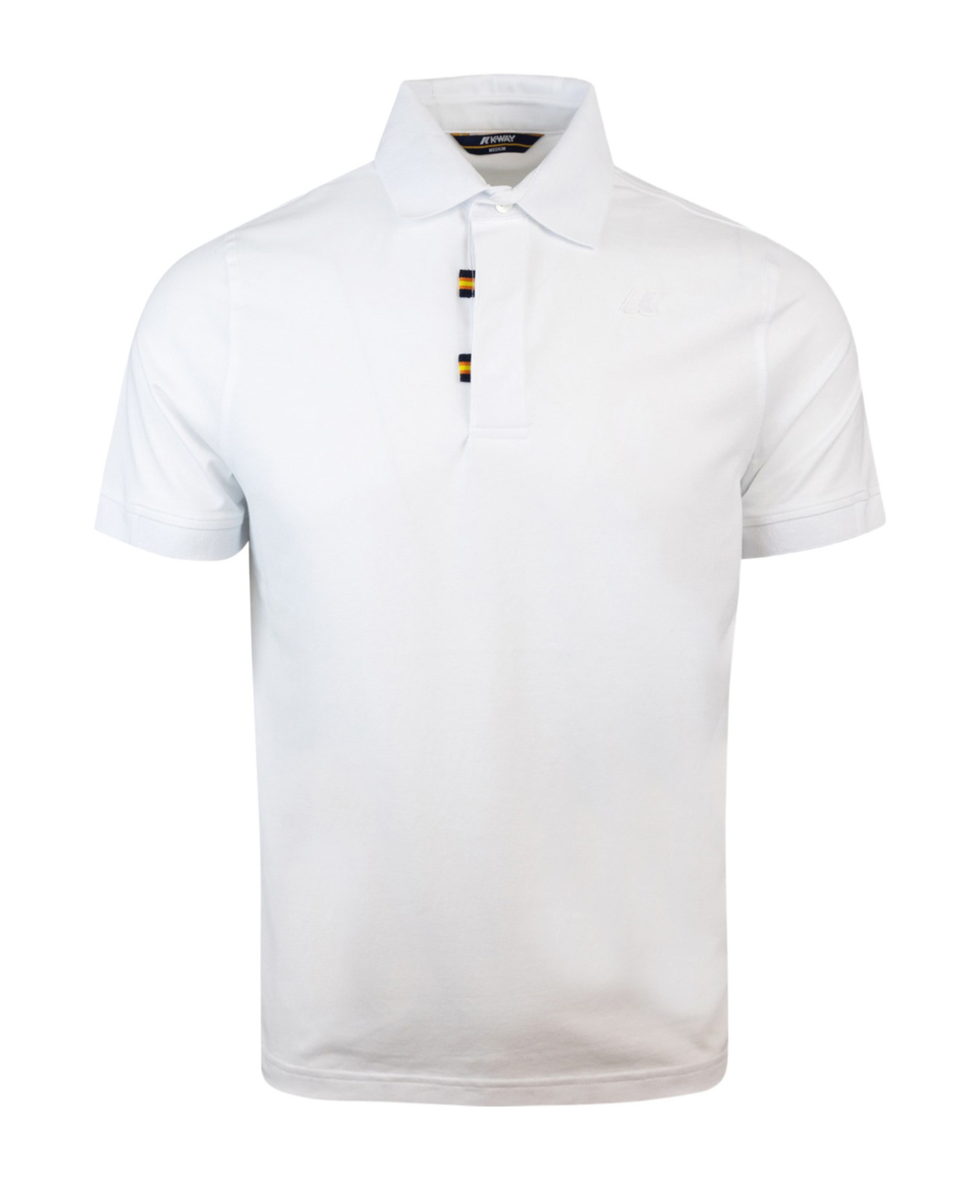 Shop K-way Short-sleeved Polo Shirt In White