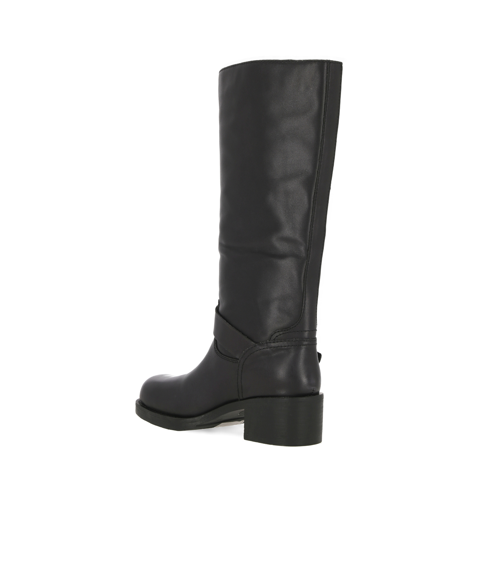 Ash Round-head Boots In Black