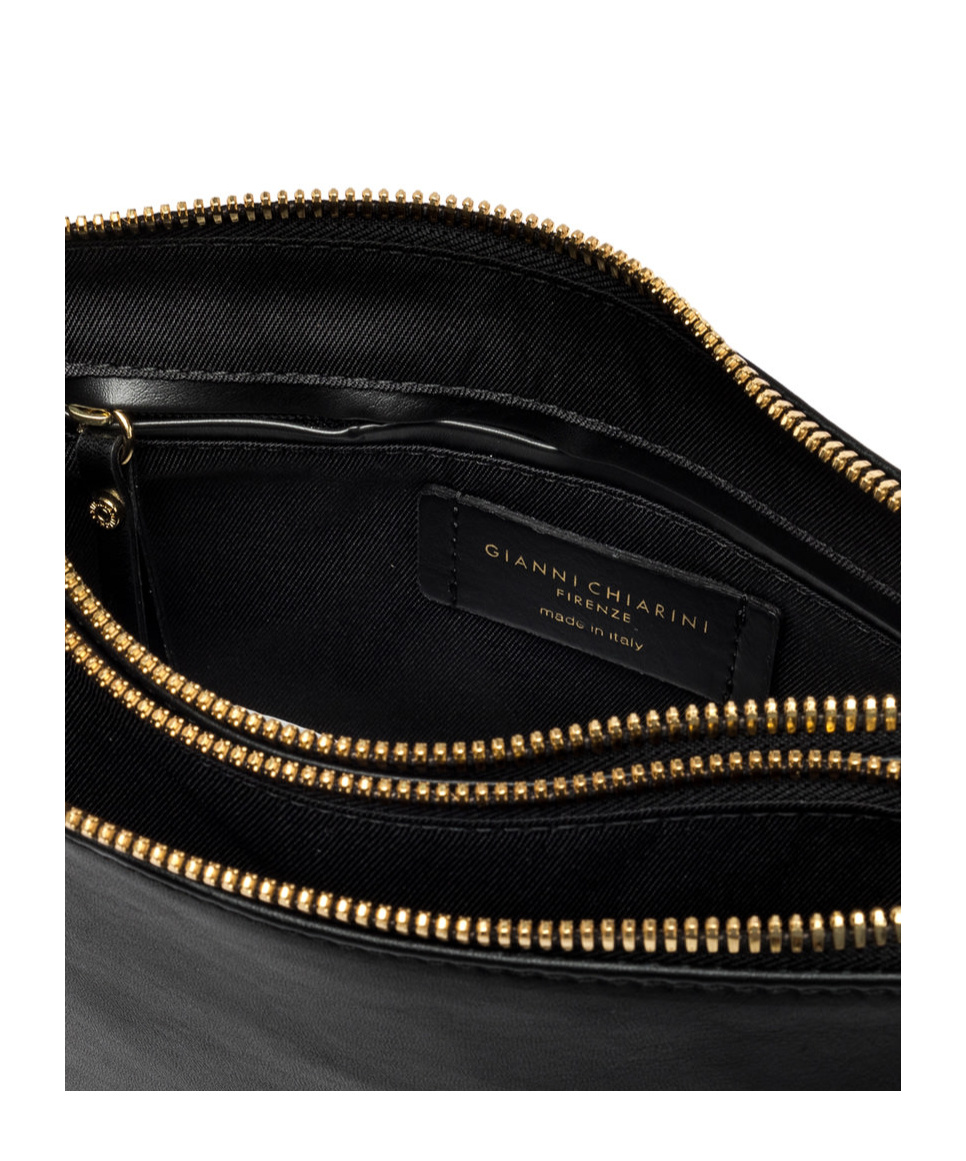 Gianni Chiarini Zippered Shoulder Bag In Black