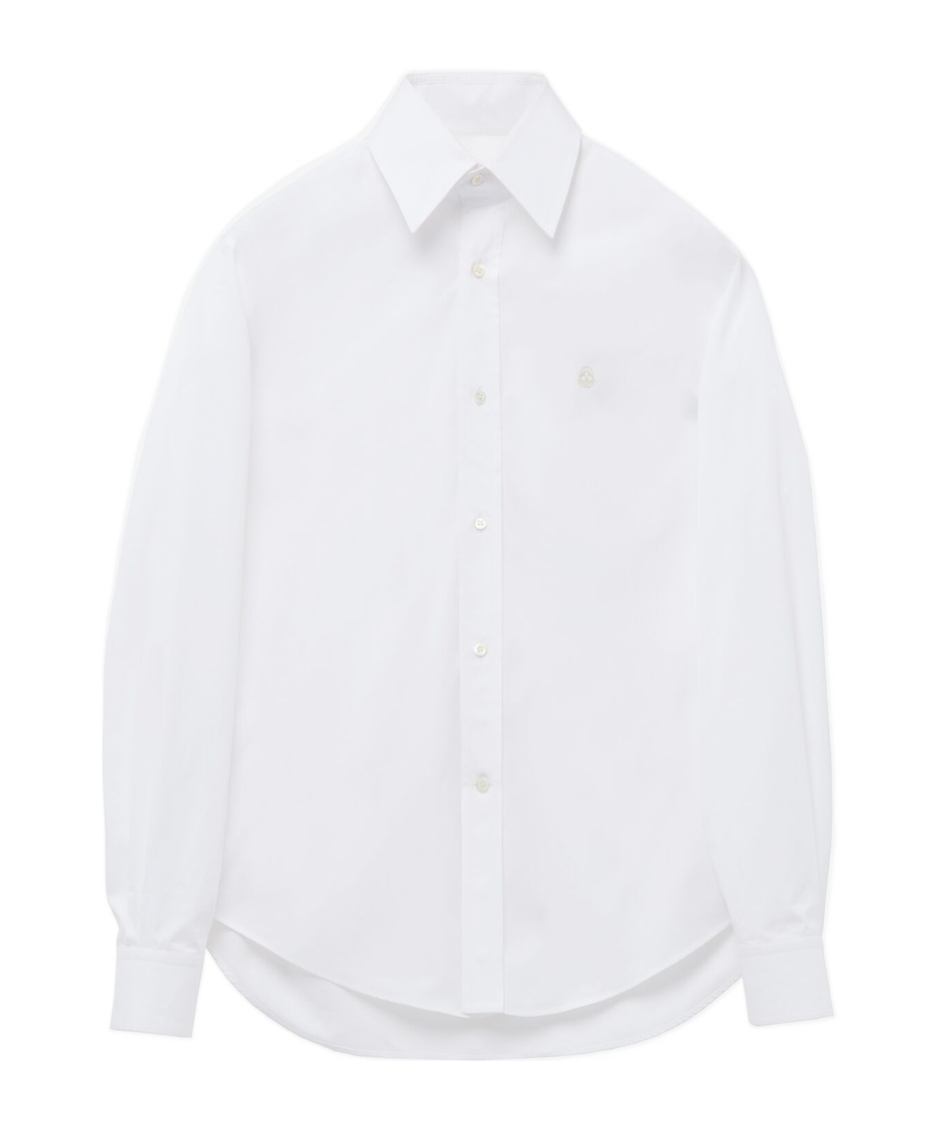 Alexander Mcqueen Long-sleeved Button Fastened Shirt In White