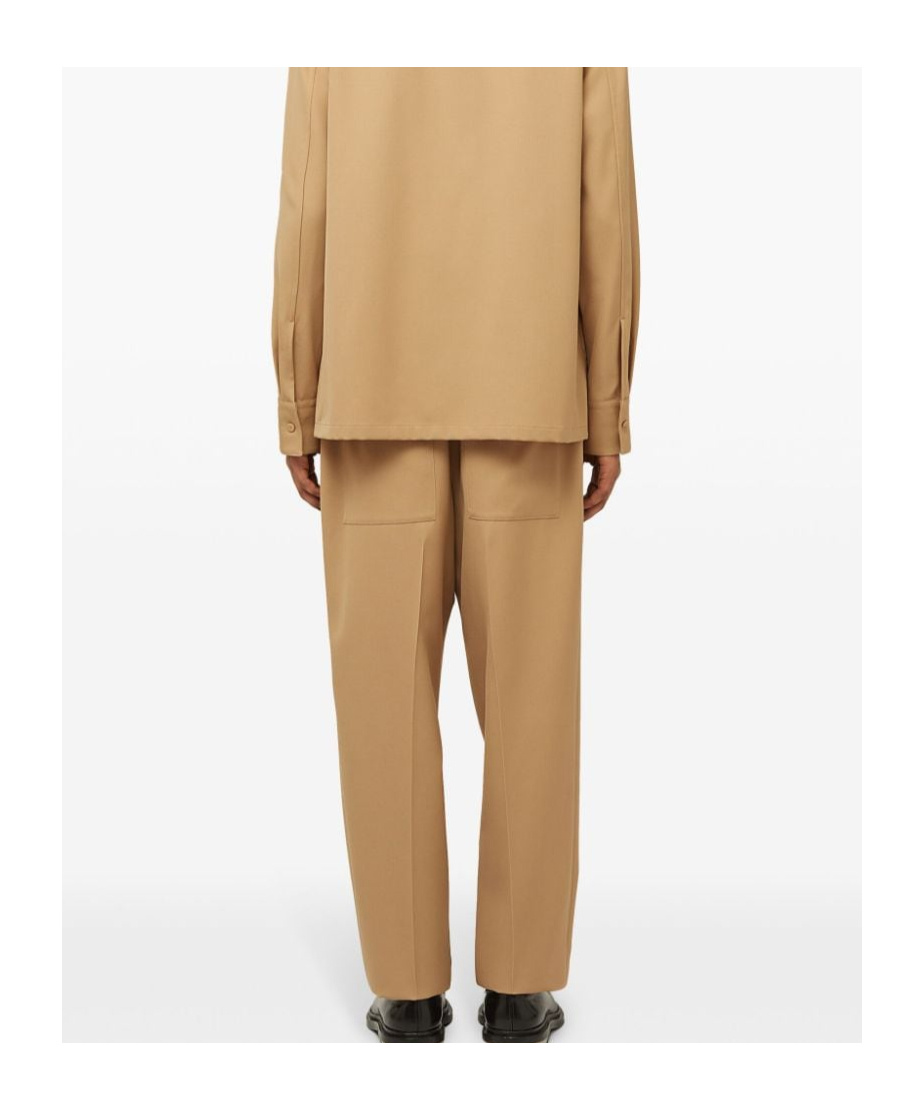 Jil Sander Elasticated-waist Tapered Trousers In Nude