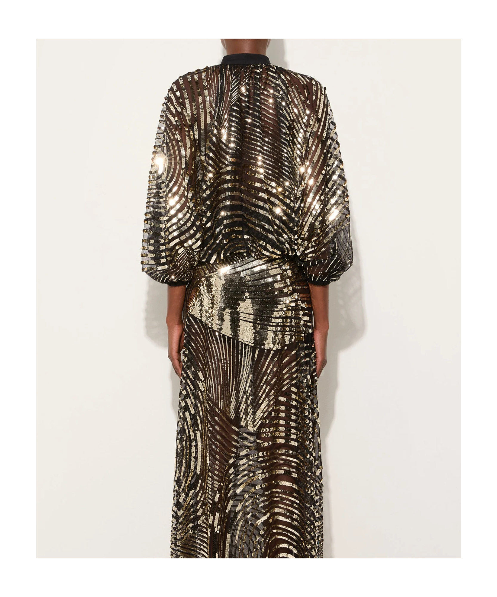 Pucci Iride Print Embroidered Tulle Blouse In Black